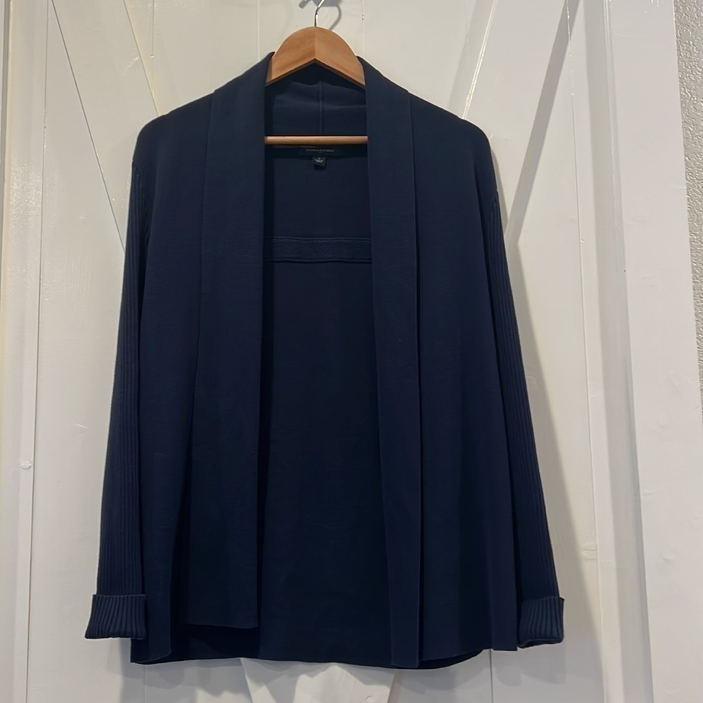 Banana Republic Cotton Navy Blue Open Front Cardigan Sweater Size Small